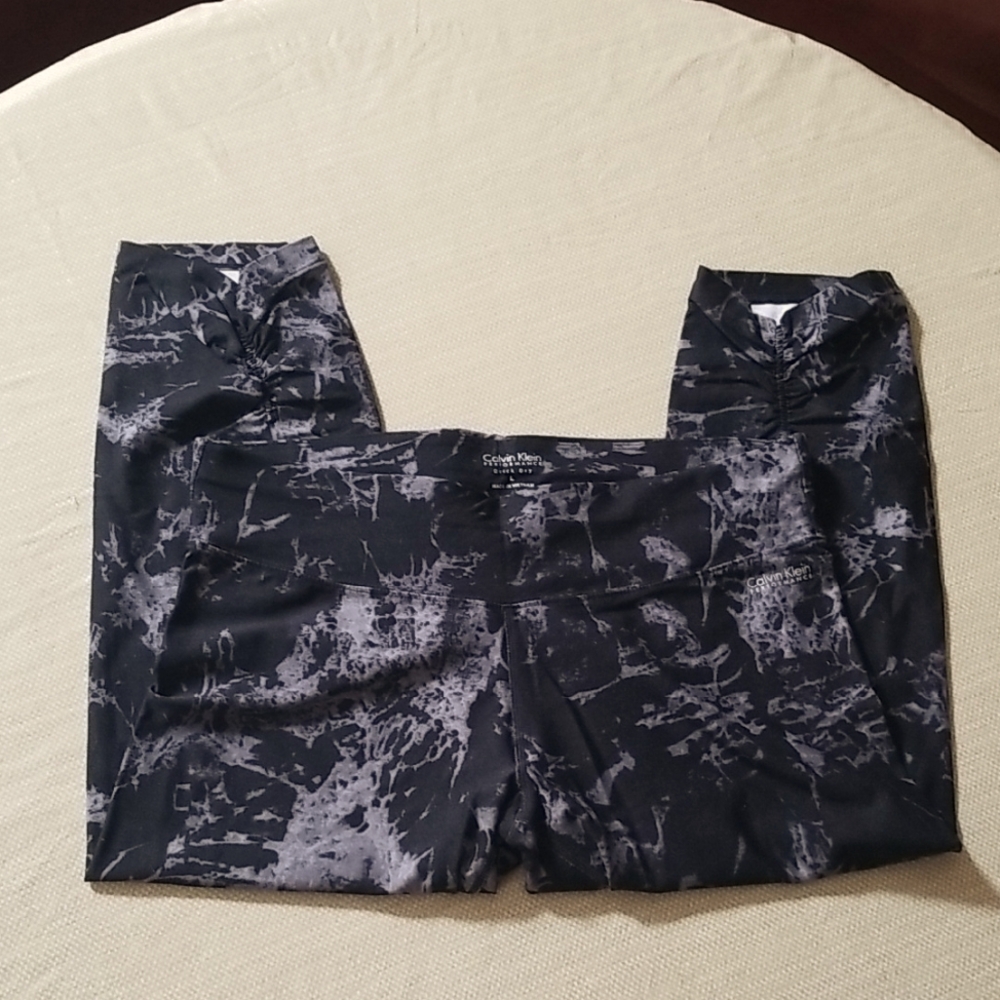 Calvin Klein Black and Gray Performance Leggings